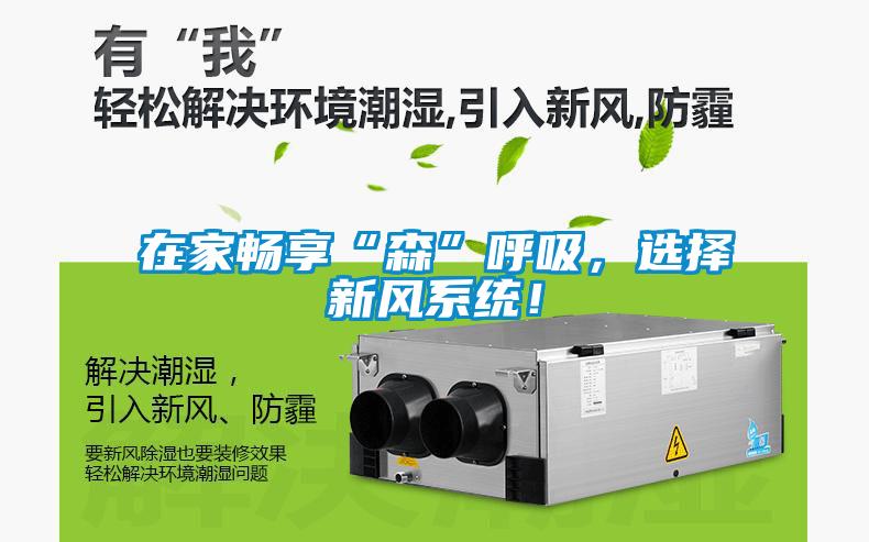 在家畅享“森”呼吸，选择新风系统！