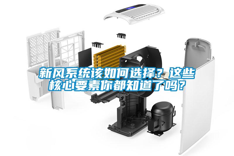新风系统该如何选择？这些核心要素你都知道了吗？