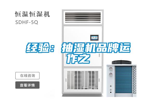 经验：抽湿机品牌运作之
