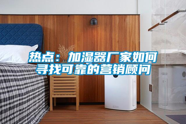 热点：加湿器厂家如何寻找可靠的营销顾问