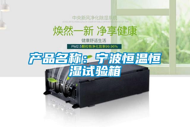 产品名称：宁波恒温恒湿试验箱