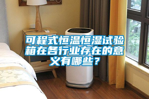 可程式恒温恒湿试验箱在各行业存在的意义有哪些？