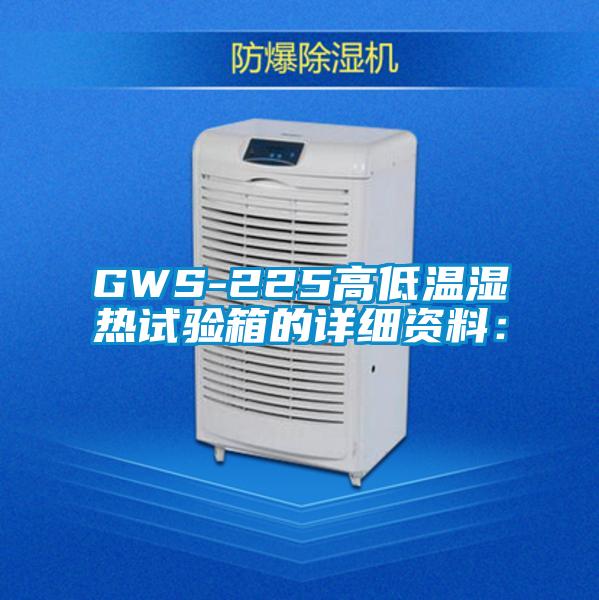 GWS-225高低温湿热试验箱的详细资料：