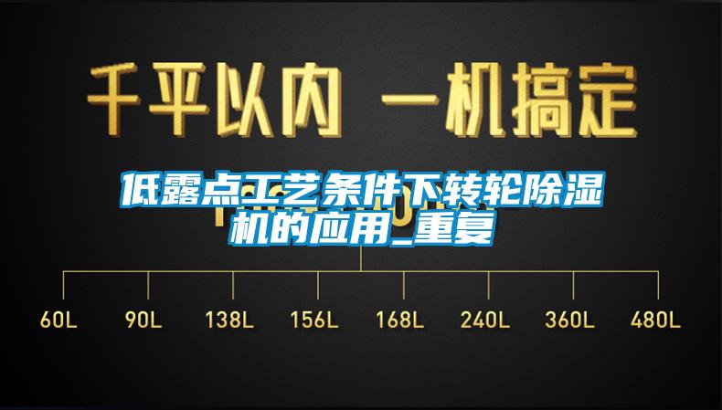 低露点工艺条件下转轮香蕉视频国产APP下载机的应用_重复