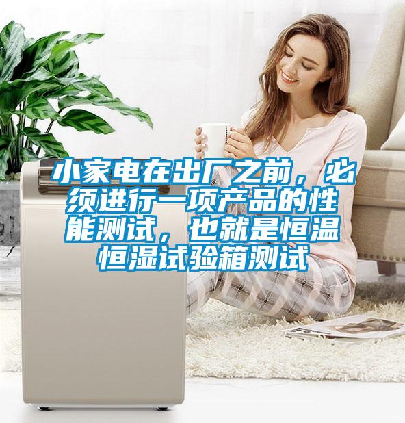 小家电在出厂之前，必须进行一项产品的性能测试，也就是恒温恒湿试验箱测试