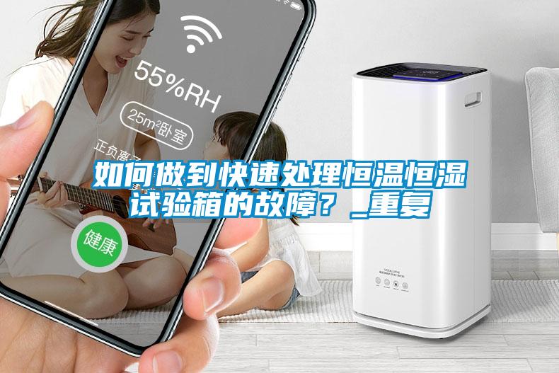 如何做到快速处理恒温恒湿试验箱的故障？_重复