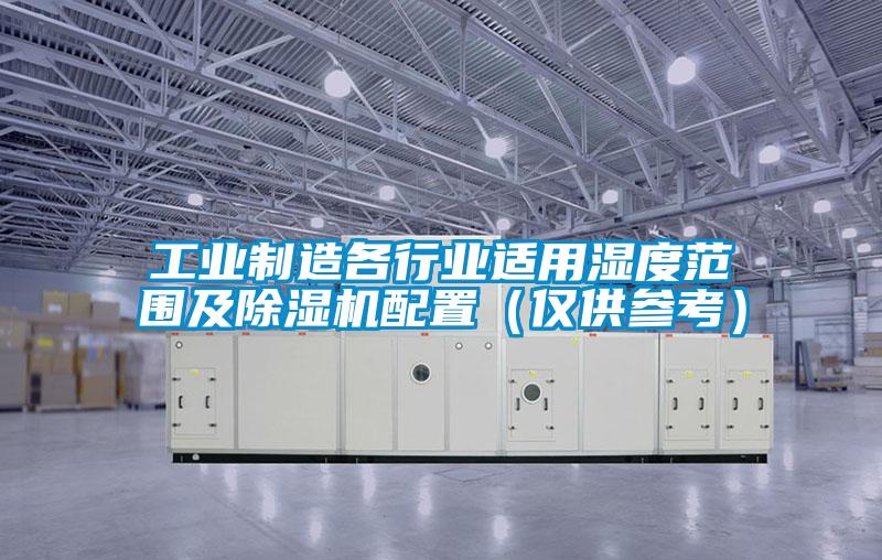 工业制造各行业适用湿度范围及香蕉视频国产APP下载机配置（仅供参考）