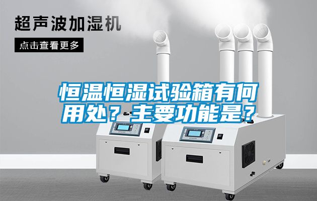 恒温恒湿试验箱有何用处？主要功能是？