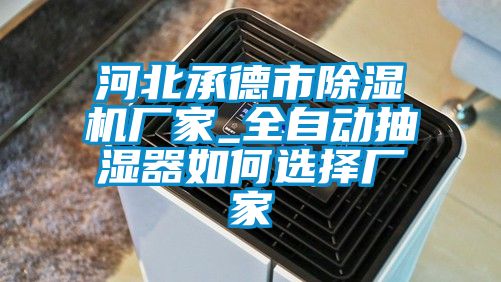 河北承德市香蕉视频国产APP下载机厂家_全自动抽湿器如何选择厂家